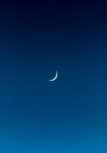 crescent, sky, blue Wallpaper 1668x2388