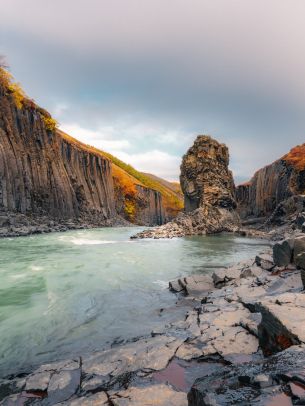 Iceland, river, landscape Wallpaper 1620x2160
