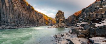 Iceland, river, landscape Wallpaper 2560x1080