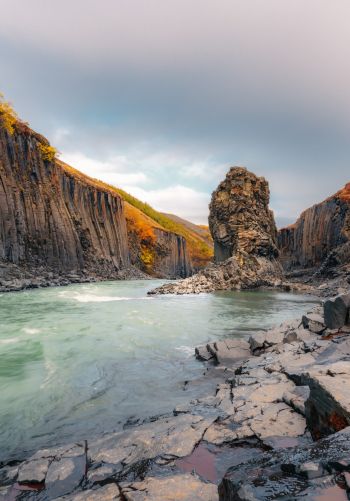 Iceland, river, landscape Wallpaper 1668x2388