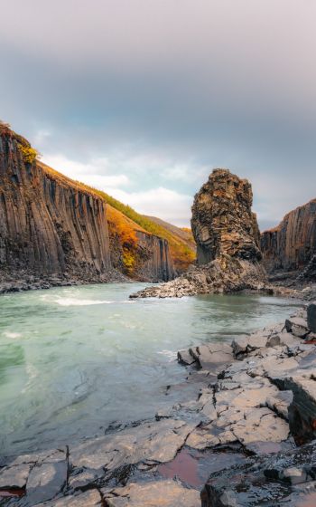 Iceland, river, landscape Wallpaper 1600x2560