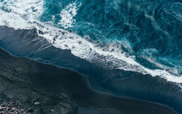 sea, bird's eye view, shore Wallpaper 1920x1200