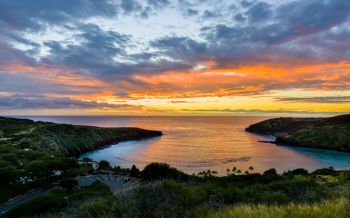Hanauma Bay, bay, sunset Wallpaper 2560x1600