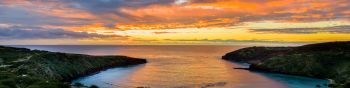 Hanauma Bay, bay, sunset Wallpaper 1590x400