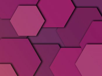 Обои 1024x768 шестиугольник, фон, фиолетовый