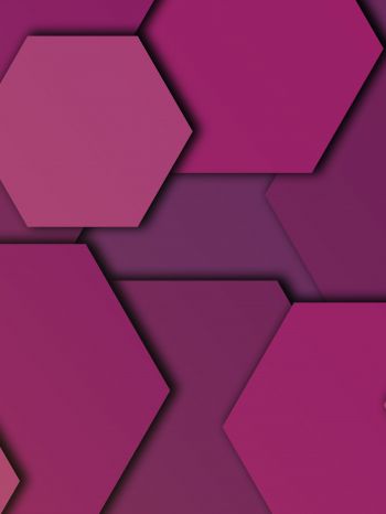 hexagon, background, purple Wallpaper 2048x2732