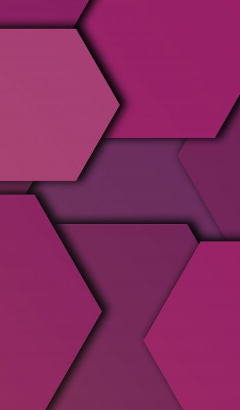 Обои 600x1024 шестиугольник, фон, фиолетовый