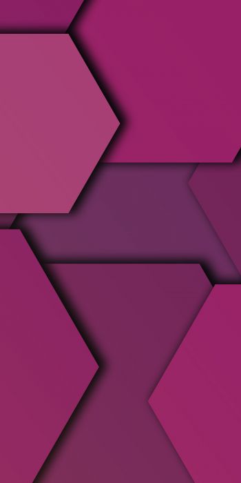 Обои 720x1440 шестиугольник, фон, фиолетовый