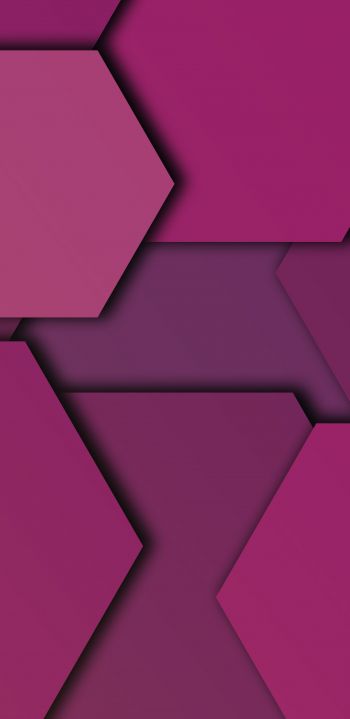 hexagon, background, purple Wallpaper 1080x2220