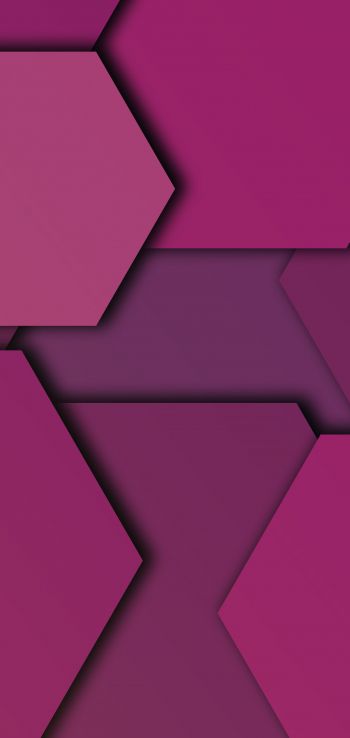 hexagon, background, purple Wallpaper 1440x3040