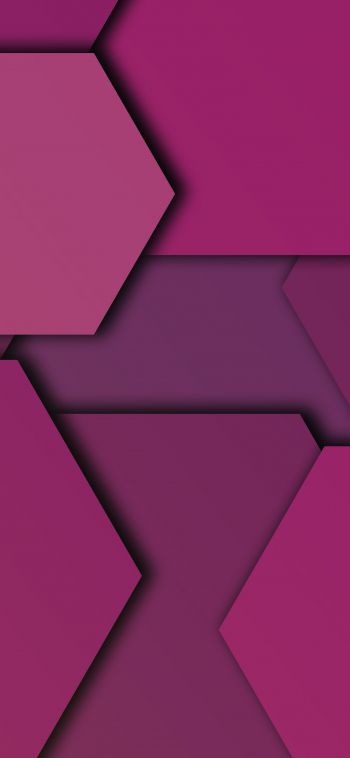 Обои 1080x2340 шестиугольник, фон, фиолетовый
