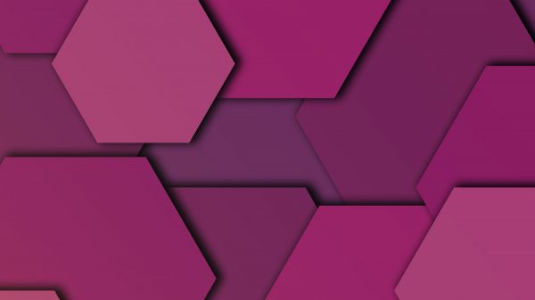 hexagon, background, purple Wallpaper 1366x768