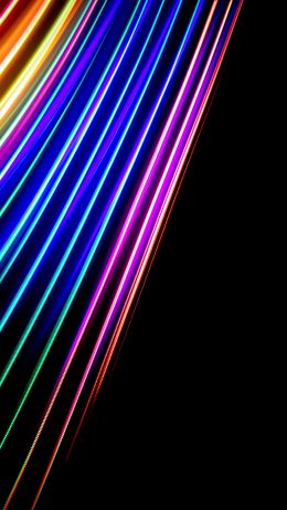rainbow colors, on black background, abstraction Wallpaper 720x1280
