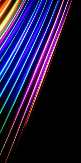 rainbow colors, on black background, abstraction Wallpaper 720x1440