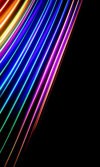 rainbow colors, on black background, abstraction Wallpaper 1200x2000