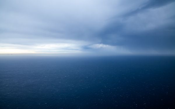 bird's eye view, sea, horizon Wallpaper 2560x1600