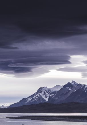 Torres del Paine, Chile, landscape Wallpaper 1640x2360