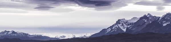 Torres del Paine, Chile, landscape Wallpaper 1590x400