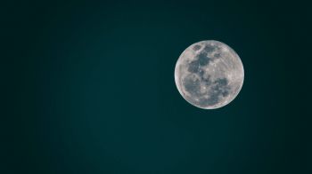 Обои 1600x900 полнолуние, луна, ночное небо