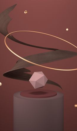 3D, abstraction, brown Wallpaper 600x1024