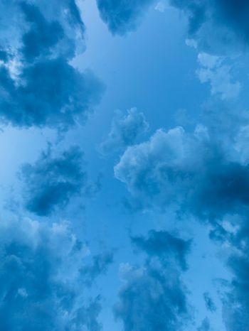 sky, clouds, blue wallpaper Wallpaper 1536x2048
