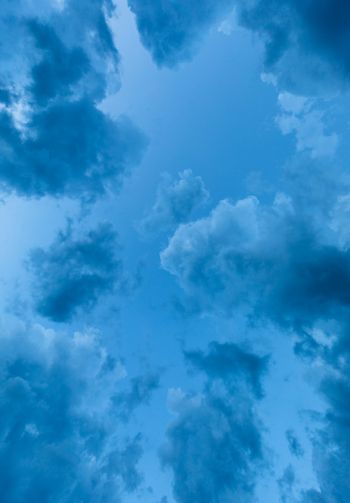 sky, clouds, blue wallpaper Wallpaper 1640x2360