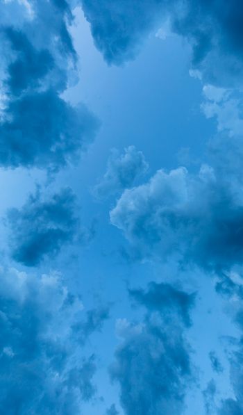 sky, clouds, blue wallpaper Wallpaper 600x1024