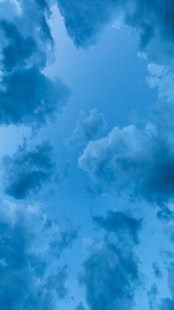 sky, clouds, blue wallpaper Wallpaper 2160x3840
