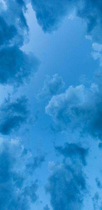 sky, clouds, blue wallpaper Wallpaper 1080x2220
