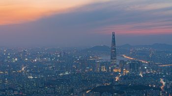 Seoul, South Korea, bird's eye view Wallpaper 2560x1440
