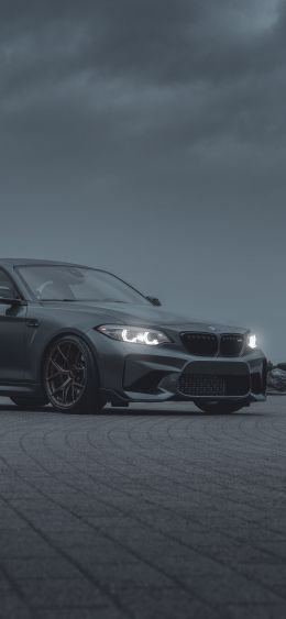 BMW, sports car, gray Wallpaper 1080x2340