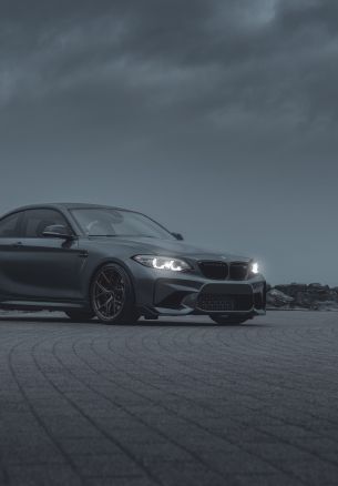 BMW, sports car, gray Wallpaper 1640x2360