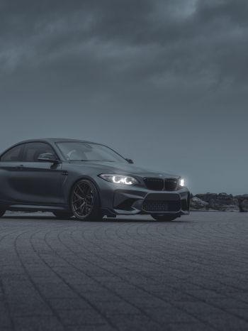 BMW, sports car, gray Wallpaper 1620x2160