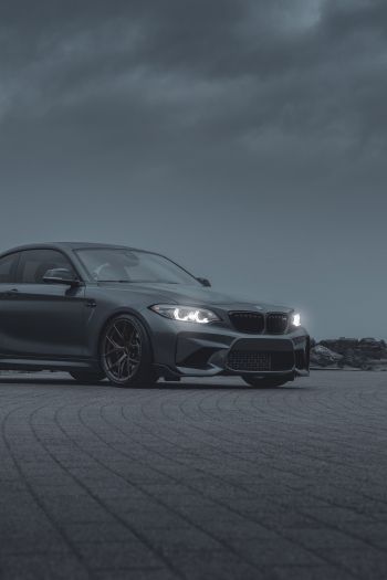 BMW, sports car, gray Wallpaper 640x960