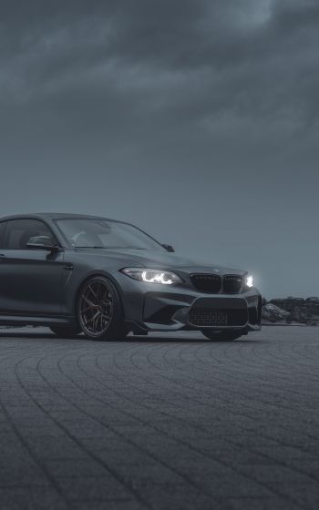 BMW, sports car, gray Wallpaper 1600x2560