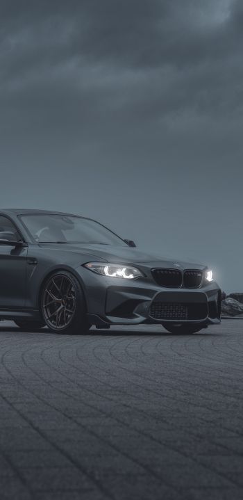 BMW, sports car, gray Wallpaper 1440x2960