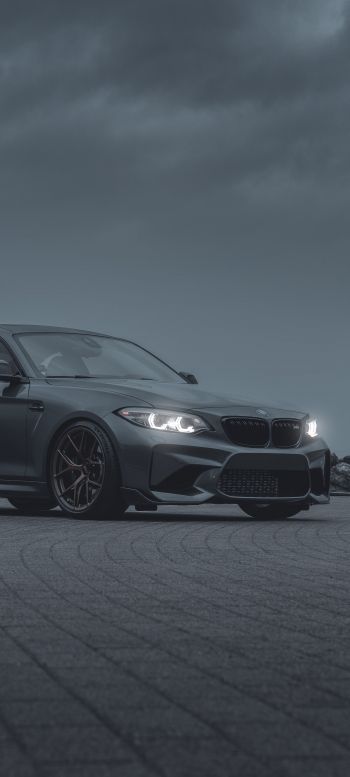 BMW, sports car, gray Wallpaper 1080x2400