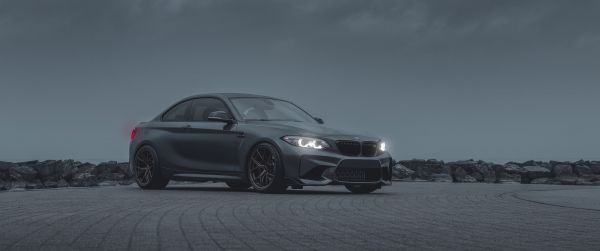 Обои 3440x1440 BMW,  спортивная машина, серый