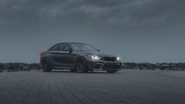 BMW, sports car, gray Wallpaper 2048x1152