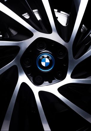 alloy wheel BMW, BMW logo Wallpaper 1668x2388