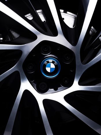 alloy wheel BMW, BMW logo Wallpaper 2048x2732