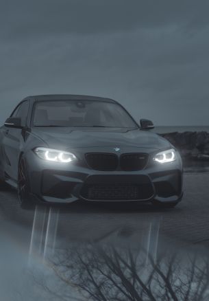 BMW, sports car, gray Wallpaper 1640x2360