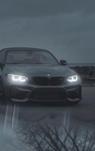 BMW, sports car, gray Wallpaper 1752x2800