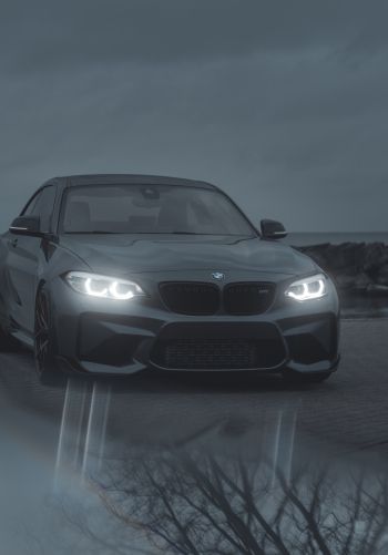 BMW, sports car, gray Wallpaper 1668x2388