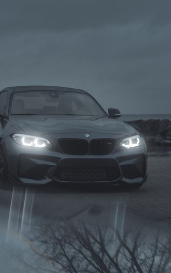 BMW, sports car, gray Wallpaper 1600x2560