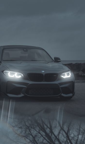 BMW, sports car, gray Wallpaper 600x1024