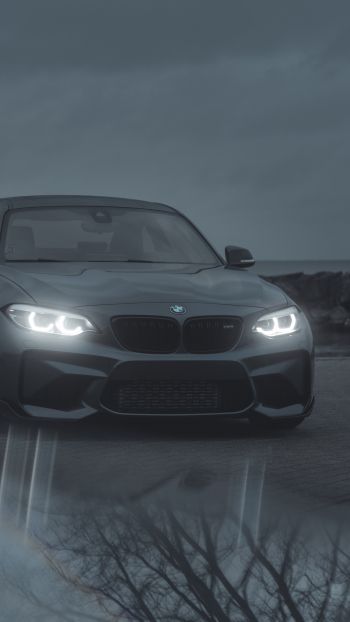 BMW, sports car, gray Wallpaper 750x1334