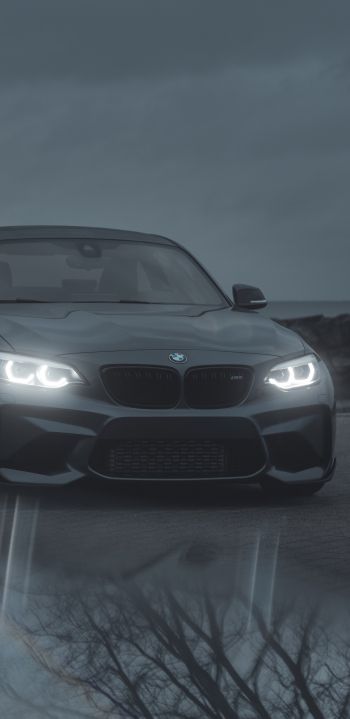 BMW, sports car, gray Wallpaper 1440x2960