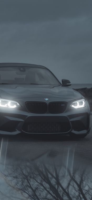 BMW, sports car, gray Wallpaper 1170x2532