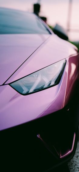 Обои 1080x2340 Lamborghini, передняя фара